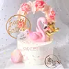 Decoración de Pastel de Cumpleaños Cisne de Fuego Decoración de Flamenco Rosa Escena de Pastel de Cumpleaños Decoración de Pastel Disfraz
