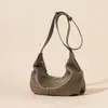 Bolso Retro Plegado Estilo Coreano para Mujer 2026 Nueva Moda Versátil de Alta Gama Piel Suave Bolso Dumpling Bolso Cruzado Casual