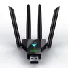 Placa de Rede Sem Fio 5G Desktop Laptop Receptor WIFI USB Sem Driver Banda Dupla 1300Mbps