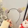 Novos Acessórios de Cabelo de Natal 2024 Aro de Cabelo Aro de Cabelo de Rena Feminino Acessórios Fofos