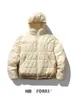 Chaqueta de plumón con capucha y patchwork para hombre FORN3, acolchado de diamantes, forro polar con cierre, ligera, cálida para invierno