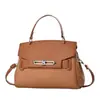 Bolsa Clássica com Costura Simples e Fashion para Mulheres, Bolsa Transversal de Alta Qualidade com Fecho Clássico Tendência