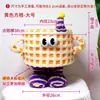 Cesta de Armazenamento de Desenho Animado do Pé Grande Pequeno Monstro para Itens Diversos e Lanches, Lã de Cordeiro Dopamina Famosa na Internet Cesta Organizadora Fofa