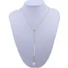 Colar Pingente Colar 9-11mm Prata 925 Pérola de Água Doce Redonda Brilhante Pingente Único Feminino Ajustável em Forma de Y