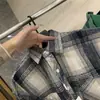Camisa jacket a cuadros con cuello de solapa, manga larga, engrosada, suave, transpirable y a la moda para hombre, camisa casual 13336