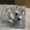 Sandalias Baotou para mujer, nueva colección primavera/verano 2026, tacones bajos blancos de punta fina transparentes estilo francés, tacones de aguja, zapatos de vestir