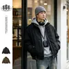 ORIGTEEN Jaqueta de Algodão Estilo Americano com Gola Alta de Piloto Masculina Outono/Inverno Espessada Quente Jaqueta de Trabalho Roupas de Algodão MY9027