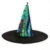 Sombrero de Mago Cosplay para Fiesta de Halloween Malla Transparente Telaraña Sombrero de Bruja Accesorios para Actuación en Escenario