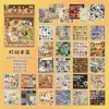 Livro de adesivos caprichoso estilo japonês Xinmo com dois tipos de motivos de comida e animal para journaling, colagem e materiais decorativos