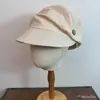 Gorra de estilo retro japonés con botones plisados para mujer, protección solar para primavera y verano, hace que la cara se vea más pequeña, ligera, transpirable, versátil y elegante, sombrero nube