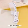 Peine con estampado de dibujos animados lindo, cabello liso, peine pequeño portátil, peine de color caramelo estilo Ins girly