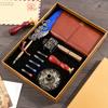 Conjunto Criativo de Caneta Pena Tubo de Tinta para Desenho Caneta Pena de Ave Caneta de Assinatura Caneta para Presente Empresarial Conjunto de Canetas Gravação