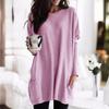 Amazon ebay AliExpress wish nueva camiseta de manga larga casual con bolsillo top ropa de mujer