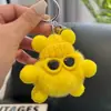 Pelota de Peluche Linda Peluche Bola de Carbón Falsa Colgante de Bolso Muñeca Colgante Muñeca de Dibujos Animados Llavero de Coche Regalo