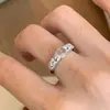 Anillo Nuevo Estilo Chino Estilo Nacional, Diseño Original de Nicho, Único Anillo de Luna de Hielo Espuma de Agua Jade, Regalo de Cumpleaños para Novia