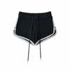Shorts Esportivo de Contraste de Cor Versátil Feminino Novo Cintura Baixa Cordão Reto Casual Hot Pants S21023