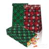 Bolsa de papel kraft con diseño de copos de nieve, diseño navideño, color rojo y verde, LB335