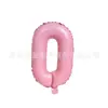 Transfronterizo Nuevo Globo de Película de Aluminio Digital de 18 pulgadas US 0-9 Oro y Plata Oro Rosa Decoración para Fiesta de Cumpleaños Suministros