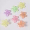 26mm Corea del Sur mismo estilo semitransparente brillo flor de cinco pétalos diy accesorios de resina aretes pasador para el cabello material para funda de teléfono al por mayor