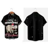 Elemento Navideño Estación Independiente Aliexpress Transfronterizo Ropa de Hombre Impresión Digital 3D Manga Corta con Cuello Camisa Versátil para Hombre