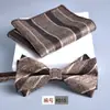 Gravata Borboleta, Lenço Quadrado de Flores, Terno de 2 Peças, Jacquard Novo Estilo, Roupa Formal Masculina, Moda, Casual, Negócios, Executivo, Noivo, Casamento