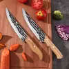 Cuchillo de Cocina Forjado de Acero Inoxidable para Cortar Carne, Cuchillo de Carnicero Afilado para Huesos, Cuchillo para Sacrificar Cerdos y Cortar Huesos, Cuchillo para Exteriores