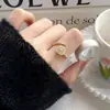 Anillo de Zirconia con Brújula de Estrella de Ocho Puntas Cielo Estrellado Nuevo Estilo para Mujer, Diseño Retro de Nicho, Anillo Abierto Ajustable