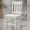 Cadeira de Jantar em Madeira Maciça Cadeira Totalmente Montada Estilo Chinês Uso Doméstico Cadeira com Encosto Estrutura de Espiga e Furo Não Requer Instalação Banqueta Simples Moderna para Mesa de Jantar