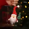 Decoração de Natal Transfronteiriça Boneco de Neve Velhinho Pingente Árvore de Natal de Ferro Pingente de Decoração de Feriado Layout de Cena Atacado