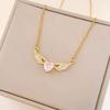 Colar Feminino Versátil de Alto Nível que Não Desbota Colar Asas do Amor Verão Design de Nicho Explosão Corrente Clavicular