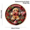 Pingente de Boneco de Neve de Madeira de Natal Transfronteiriço Artesanato Pendurado Decoração de Atmosfera de Natal Placa Redonda Placa de Porta