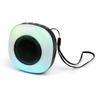 Altavoz Bluetooth RGB de regalo de venta caliente transfronteriza, minialtavoz inalámbrico portátil para exteriores, creativo, con luz colorida y sonido para el hogar.