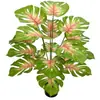 Planta Artificial Escandinava Hoja de Tortuga en Maceta Paisajismo de Sala de Estar Interior Plantas Verdes Falsas Adornos de Pie Plantas Pegadas Decorativas