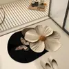Alfombrilla de Piso de Tierra de Diatomeas Floral Estilo Lujo Ligero para Baño, Felpudo Absorbente de Agua y de Secado Rápido, Resistente a la Humedad y a las Manchas, Alfombrilla de Baño Lavable