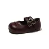 Sapatos de couro estilo francês para meninas, nova coleção outono 2026, sapatos retrô estilo princesa coreana para crianças, mocassins de sola macia para bebês e crianças pequenas
