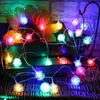 Luzes de corda solares LED para o Natal, festivais, acampamentos ao ar livre, decoração de toldos, luzes coloridas em forma de estrela, atacado.
