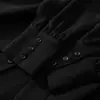 Vestido negro pequeño de triacetato, elegante vestido de alta gama, nuevo vestido negro de longitud media para mujer de verano 2026