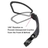 Espejo retrovisor para bicicleta con superficie de espejo de acero inoxidable, plegable y giratorio, reflector plano para bicicletas de montaña, accesorio de ciclismo
