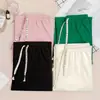 Pantalones casuales de color sólido de cintura media con textura waffle y efecto air puff para mujer, nuevos de primavera, estilo coreano, holgados con cordón ajustable y pernera ancha, a la moda