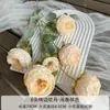 Flores Artificiales Color Champán para Bodas al Aire Libre, Decoraciones de Fondo de Boda, Adornos para Sala de Estar en Casa, de Alta Gama y Realistas