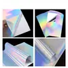 Papel Adhesivo de Vinilo Holográfico Impermeable en Blanco Tamaño A4 para Impresión de Inyección de Tinta para Manualidades, Marco de Fotos,