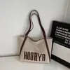 Bolsa de Lona Grande Capacidade para o Dia a Dia 2025 Nova Bolsa Feminina Casual e Versátil Bolsa de Ombro Bolsa Tote para Estudante Universitário