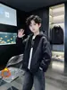 Chaqueta con Forro de Algodón para Niños 2026 Nuevo Estilo para Niños de Edad Media y Mayores Chaqueta con Capucha para Niños Cortavientos Negro para Niños Top Moderno Genial