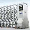 Painéis de Vedação em Aço Inoxidável, Portas Retráteis Elétricas para Fábricas, Canteiros de Obras, Escolas, Portas Retráteis Automáticas Dobráveis Deslizantes, Inteligentes Totalmente Automáticas