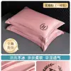 Funda de almohada de seda helada refrescante lavable Juego de dos fundas de almohada bordadas de verano Funda de almohada individual lavable a máquina 48X74Cm
