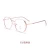 Gafas Doradas Pegamento Polygonal con Brillo Lateral Estilo K para Mujeres Míopes Se Pueden Equipar con Monturas de Prescripción para un Look Adelgazante Sin Maquillaje 2203