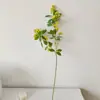 Florero de casa de flor de osmanthus de simulación con decoración de arreglo floral de hojas, directo de fábrica, ramas de flor de osmanthus doradas