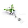 Hebilla de Insignia de Enfermera Mariposa Linda Dibujo Animado Hebilla Fácil de Tirar Hebilla Telescópica Doctor Hospital Insignia Cordón Portatarjetas Clip Hebilla
