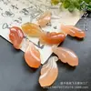 Colgante de magnolia de jade dorado natural y amatista de doble cara, accesorios para pulsera DIY