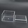 Caja de dulces transparente cuadrada de plástico de grado alimenticio, 8x8x6 cm, para bodas, venta al por mayor de fábrica